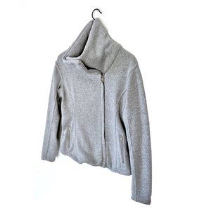 Old Navy Active Grey Asymetric Zip Sweater Jacket in Medium